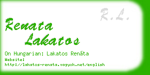 renata lakatos business card